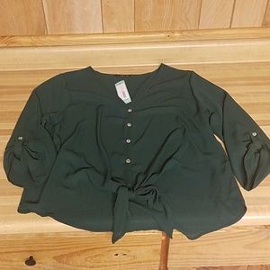 Taeleen tie front blouse